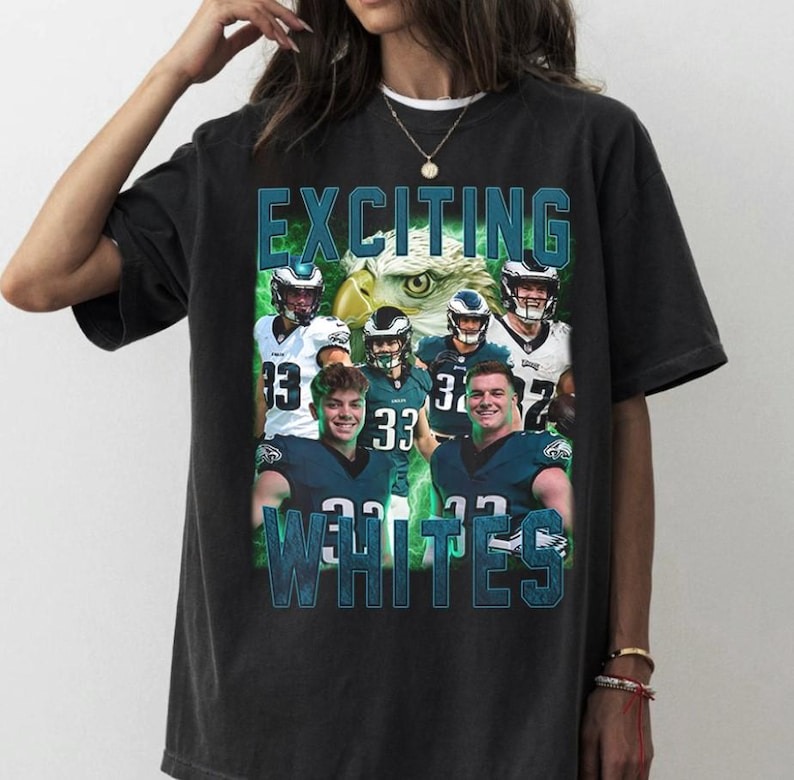 Reed Blankenship And Cooper DeJean Exciting Whites Bootleg Vintage Comfort Colors Shirt, Exciting Whites Shirt, Philadelphia Football Tshirt GGP250208137